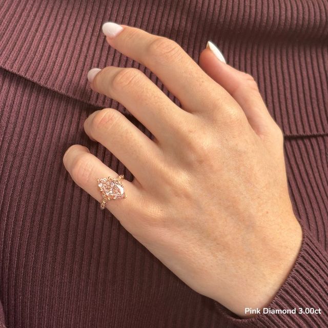 Feis Rose Gold Grain Set Flower Engagement Ring