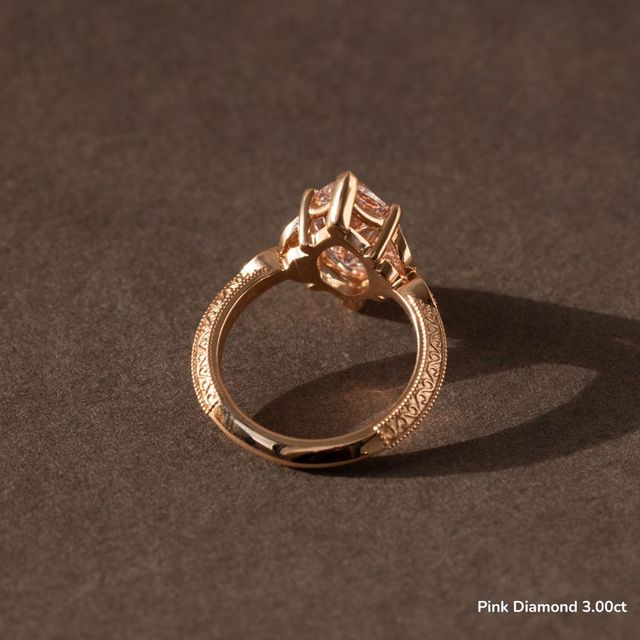 Feis Rose Gold Grain Set Flower Engagement Ring