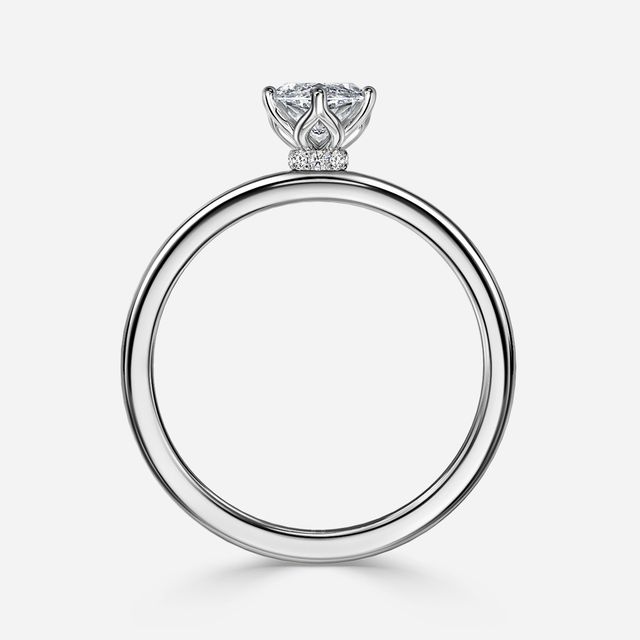 Jennifer White Gold Hidden Halo Engagement Ring