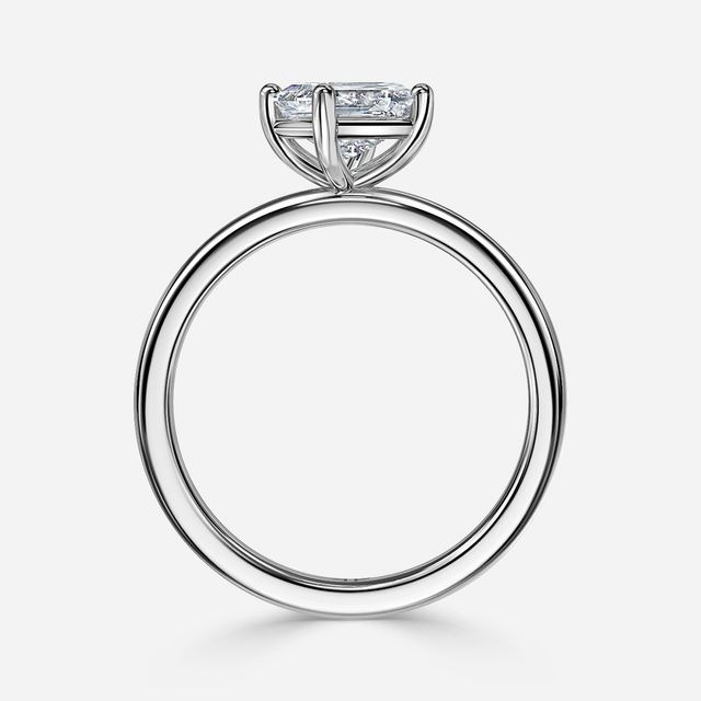 North West White Gold Solitaire Engagement Ring
