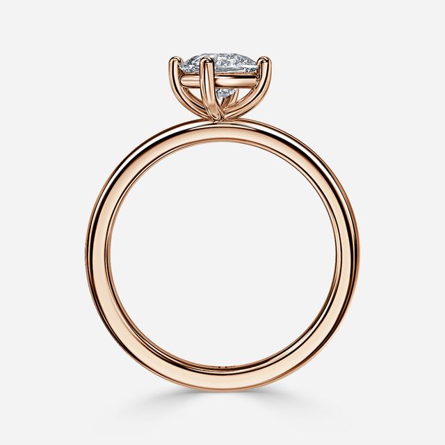 North West Rose Gold Solitaire Engagement Ring