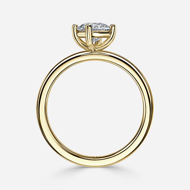 North West Yellow Gold Solitaire Engagement Ring