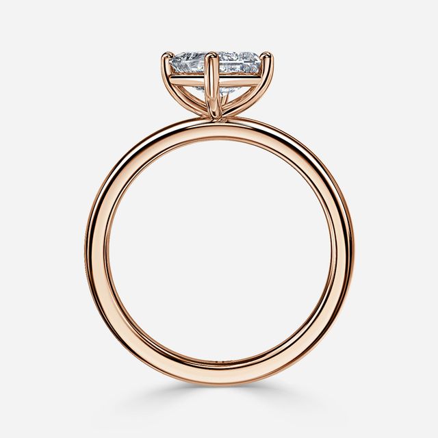 North West Rose Gold Solitaire Engagement Ring