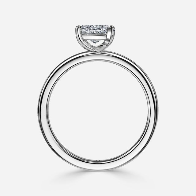 North West White Gold Solitaire Engagement Ring