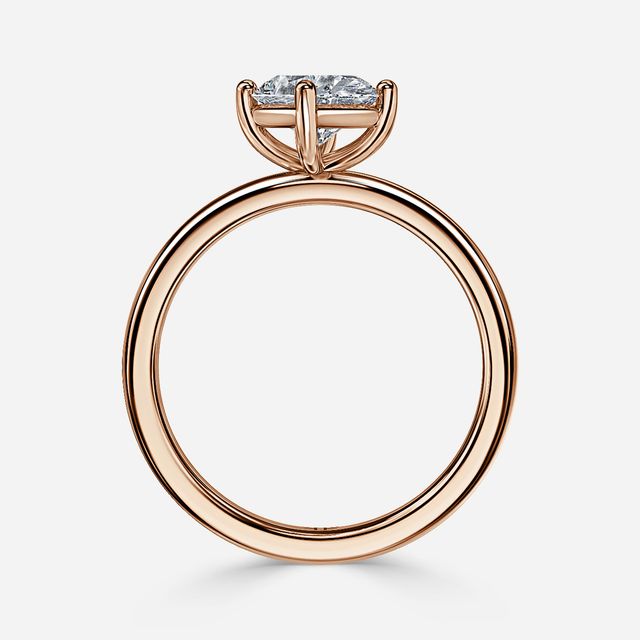 North West Rose Gold Solitaire Engagement Ring