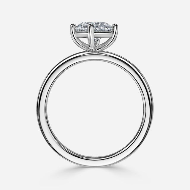 North West Platinum Solitaire Engagement Ring