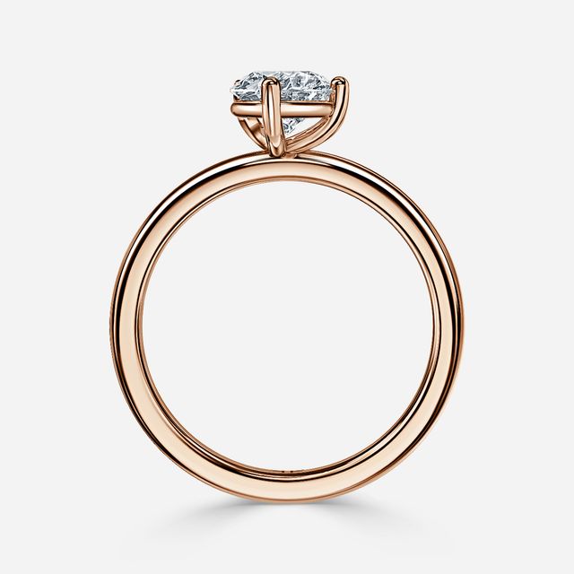 North West Rose Gold Solitaire Engagement Ring