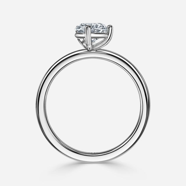 North West Platinum Solitaire Engagement Ring