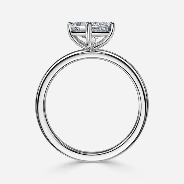 North West White Gold Solitaire Engagement Ring