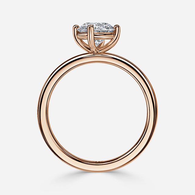 North West Rose Gold Solitaire Engagement Ring