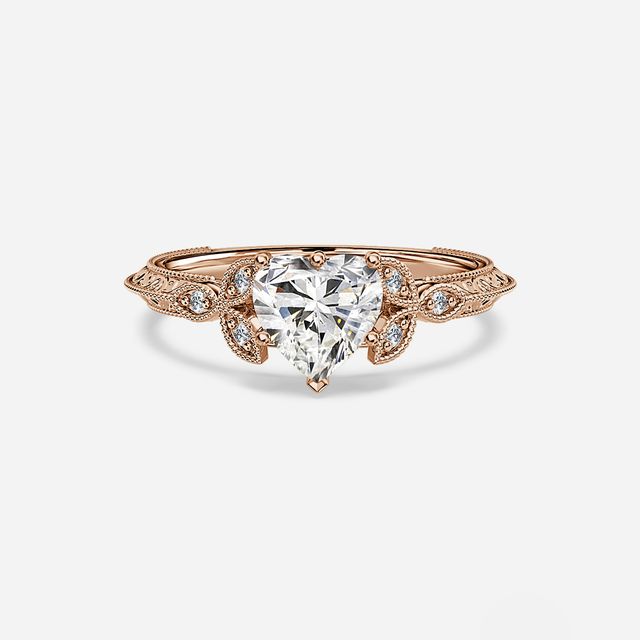 Feis Rose Gold Grain Set Flower Engagement Ring