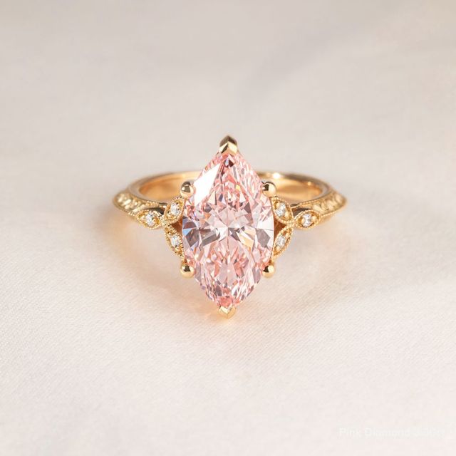 Feis Yellow Gold Grain Set Flower Engagement Ring