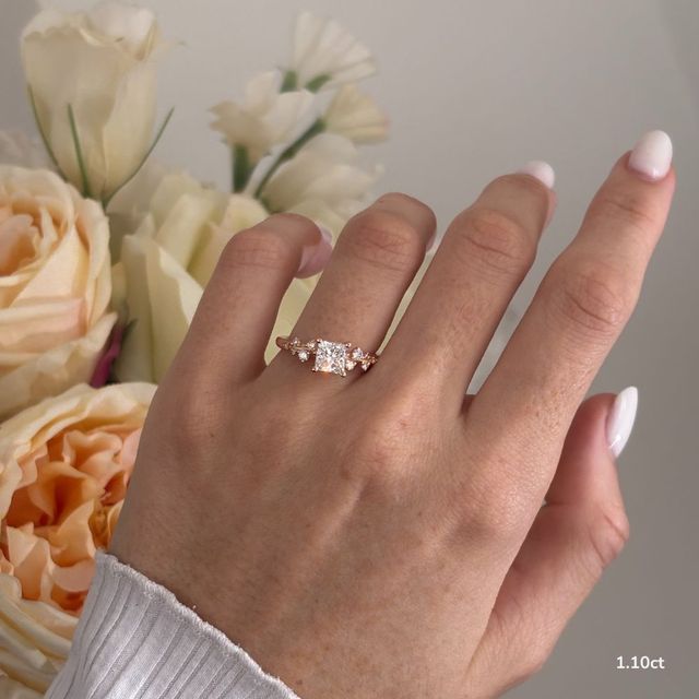 Morning Star Yellow Gold Unique Engagement Ring