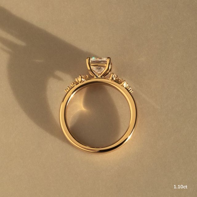 Morning Star Yellow Gold Unique Engagement Ring