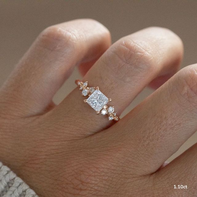 Morning Star Yellow Gold Trilogy Engagement Ring
