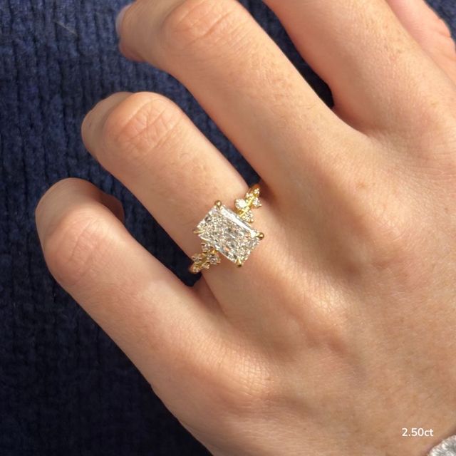 Morning Star Yellow Gold Trilogy Engagement Ring
