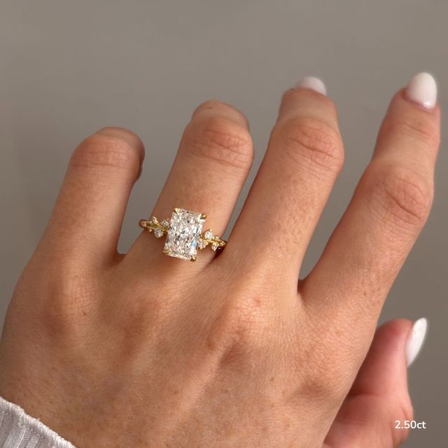 Morning Star Yellow Gold Trilogy Engagement Ring