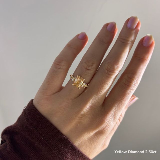 Morning Star Yellow Gold Trilogy Engagement Ring