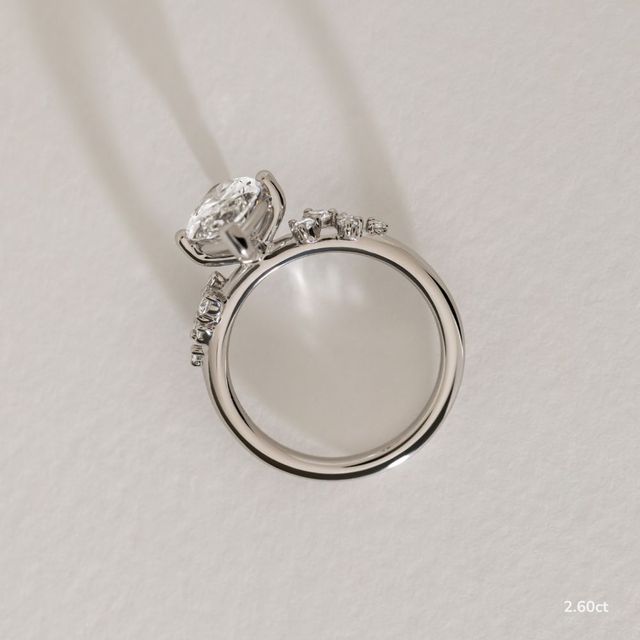 Morning Star Platinum Trilogy Engagement Ring