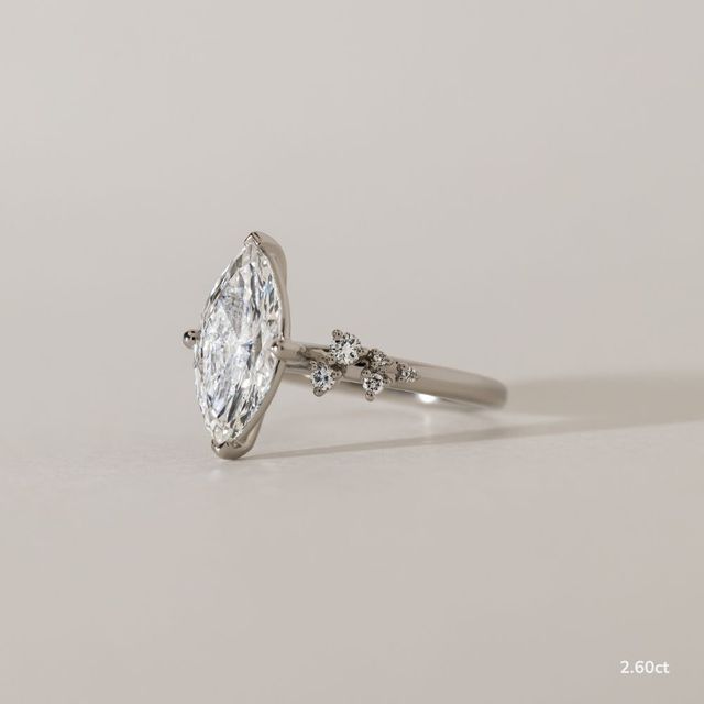 Morning Star Platinum Trilogy Engagement Ring
