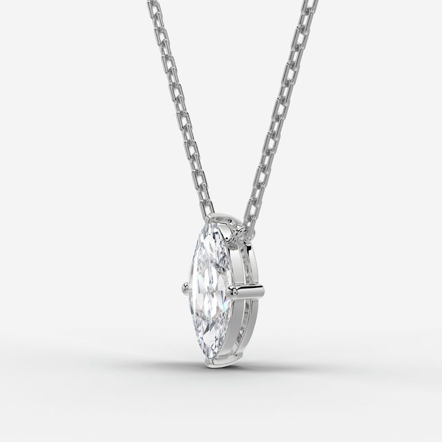 Ariana White Gold Solitaire Pendant
