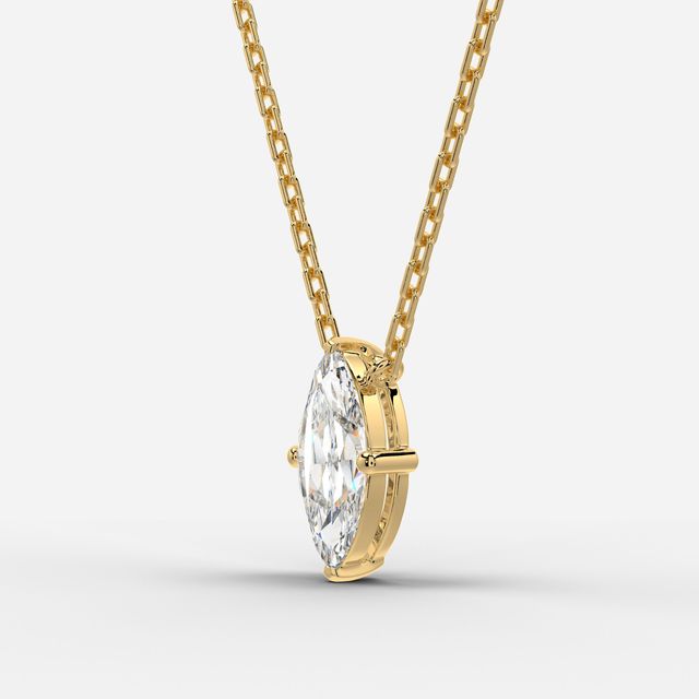 Ariana Yellow Gold Solitaire Pendant