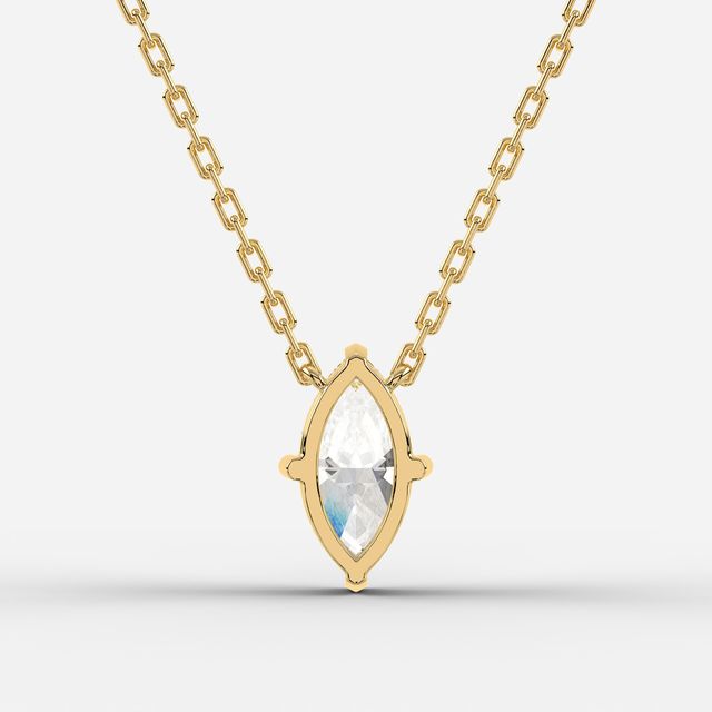 Ariana Yellow Gold Solitaire Pendant
