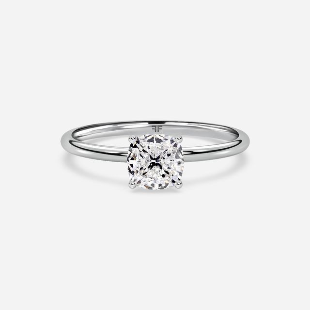 Chelsea White Gold Plain Band Bridal Set Engagement Ring