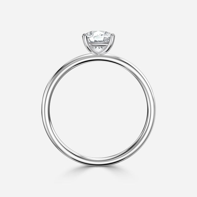 Chelsea White Gold Plain Band Bridal Set Engagement Ring