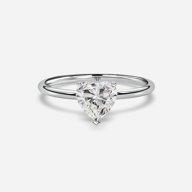 Chelsea White Gold Plain Band Bridal Set Engagement Ring