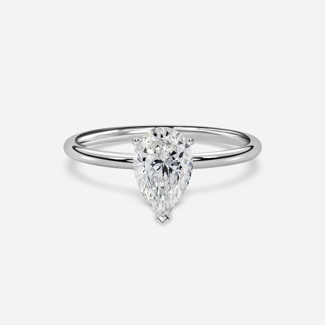 Chelsea Platinum Plain Band Bridal Set Engagement Ring