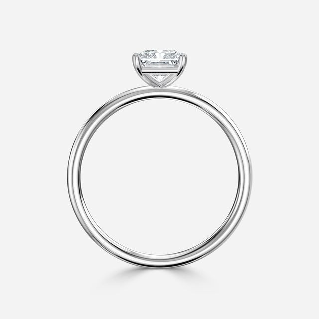 Chelsea Platinum Plain Band Bridal Set Engagement Ring