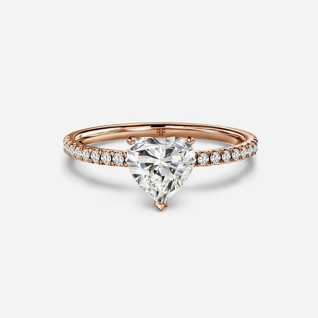 Jessica Rose Gold Pavé Band Bridal Set Engagement Ring