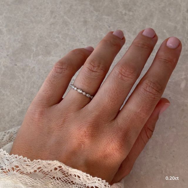 Esther Platinum Half Eternity Wedding Ring