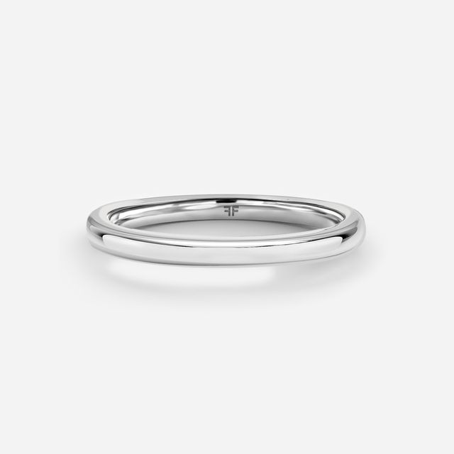 Chelsea White Gold Plain Band Bridal Set Engagement Ring