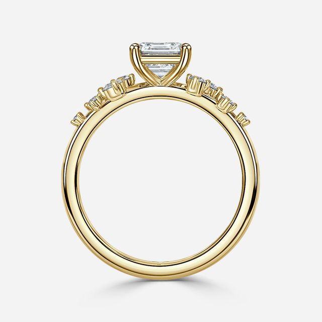 Morning Star Yellow Gold Unique Engagement Ring