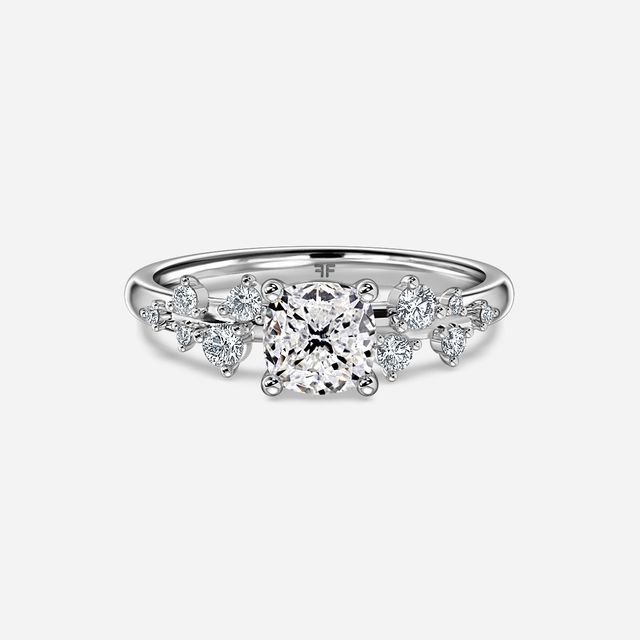 Morning Star White Gold Trilogy Engagement Ring