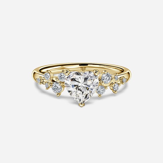 Morning Star Yellow Gold Unique Engagement Ring