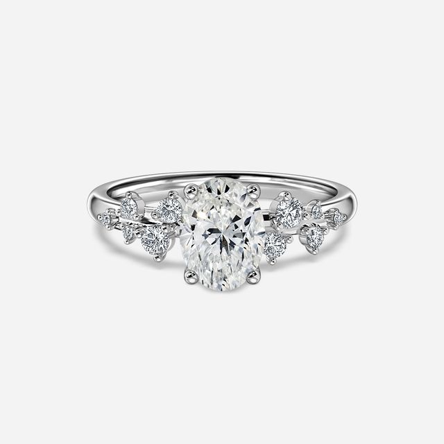 Morning Star White Gold Unique Engagement Ring