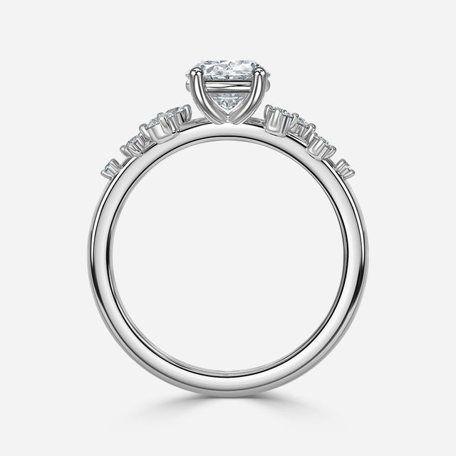 Morning Star Platinum Trilogy Engagement Ring