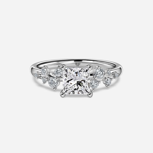 Morning Star White Gold Trilogy Engagement Ring