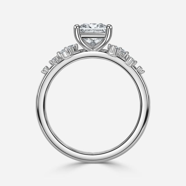 Morning Star White Gold Trilogy Engagement Ring