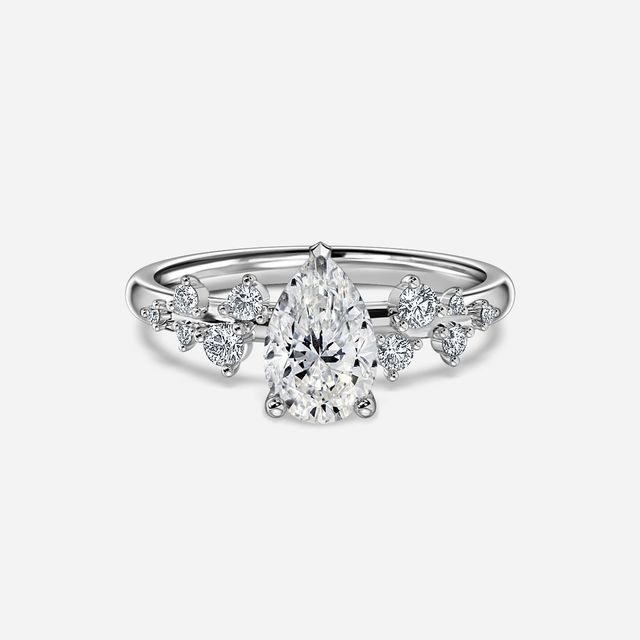 Morning Star Platinum Trilogy Engagement Ring