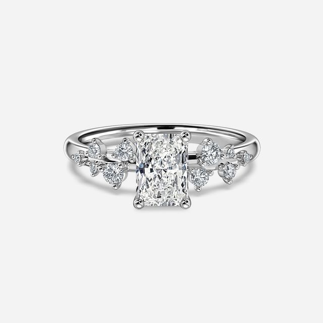 Morning Star White Gold Trilogy Engagement Ring