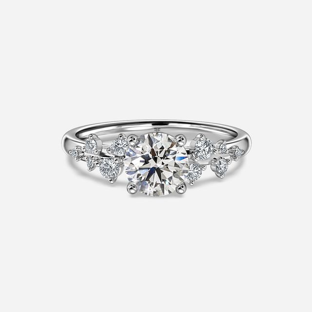 Morning Star Platinum Trilogy Engagement Ring