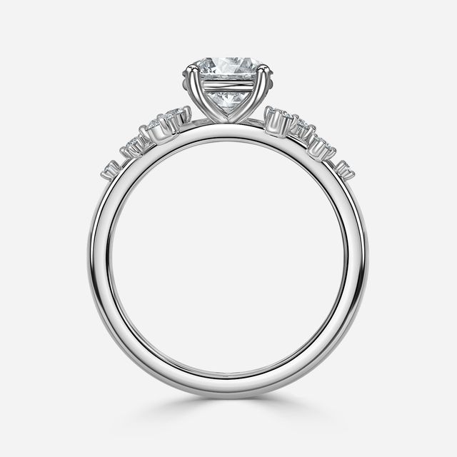 Morning Star Platinum Trilogy Engagement Ring