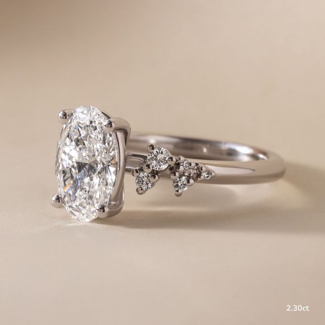 Morning Star Platinum Trilogy Engagement Ring