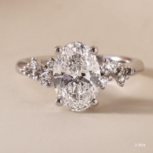 Morning Star Platinum Trilogy Engagement Ring