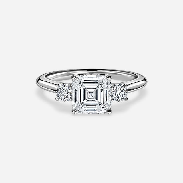 Rohini Platium Pavé Band Bridal Set Engagement Ring