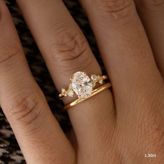 Morning Star Yellow Gold Trilogy Engagement Ring